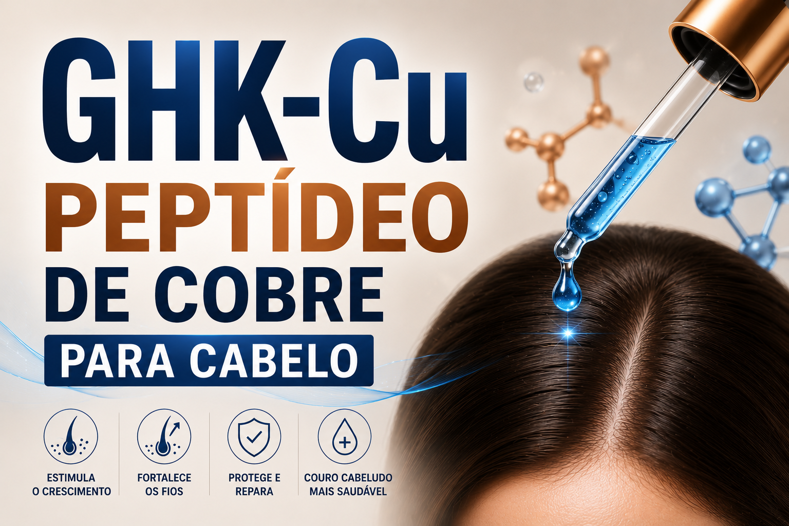 Peptídeo de cobre para cabelo