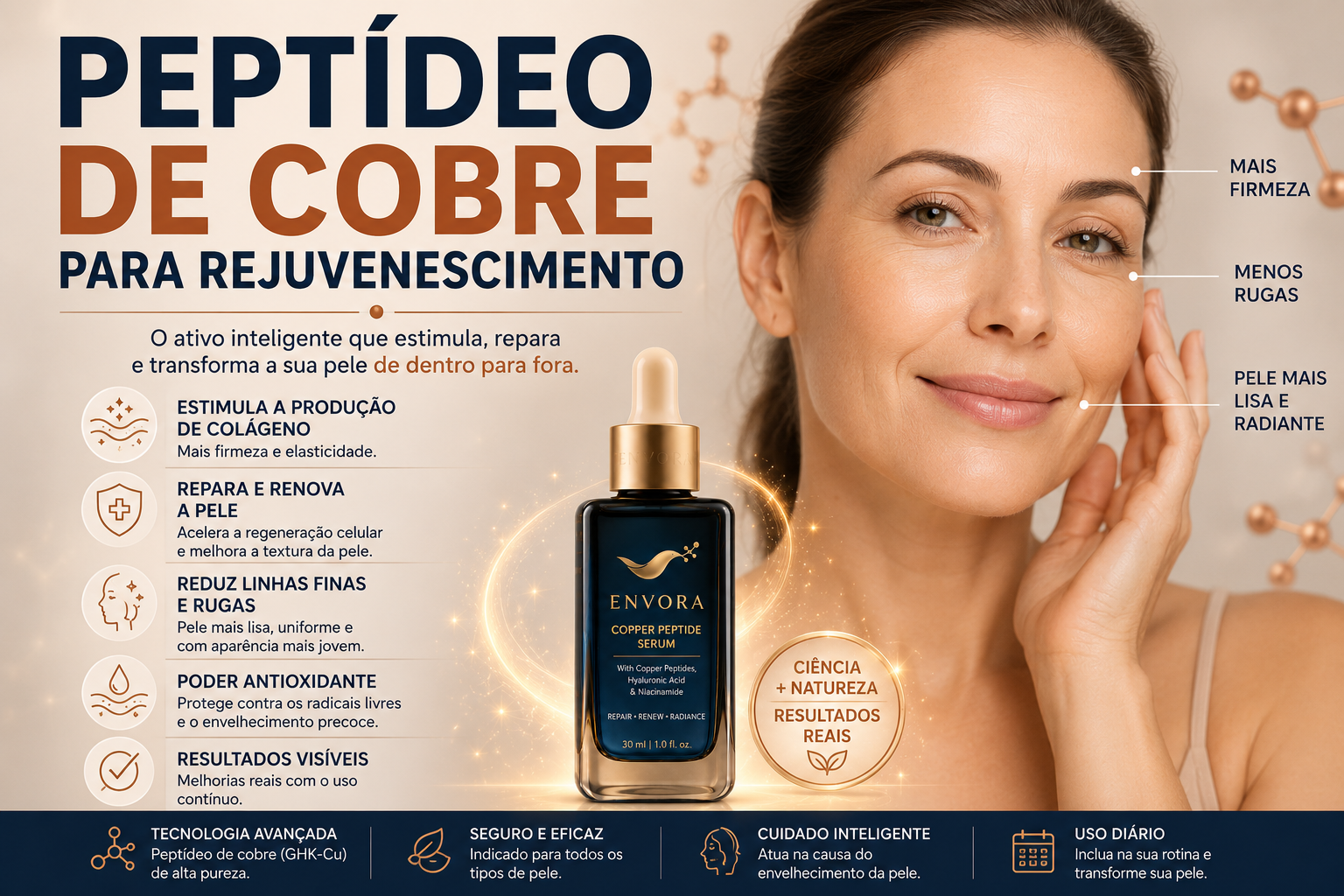 Peptídeo de cobre para rejuvenescimento